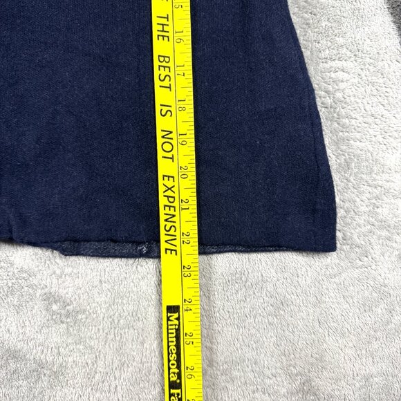 Adrienne Vittadini Navy Knit Blazer Cardigan Women’s Large Soft Office Sweater - Picture 9 of 10